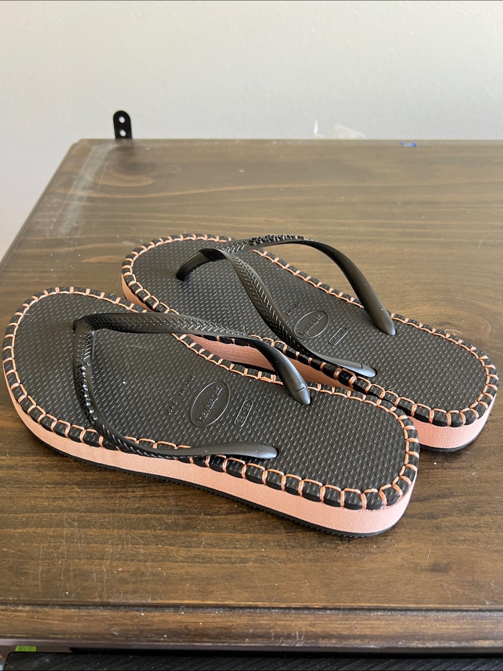 Havaianas Black and Pink Women’s Flip Flop Sandals
